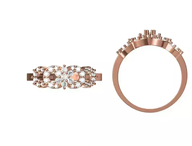 Wedding Engagement Women Ring STL JCD Details