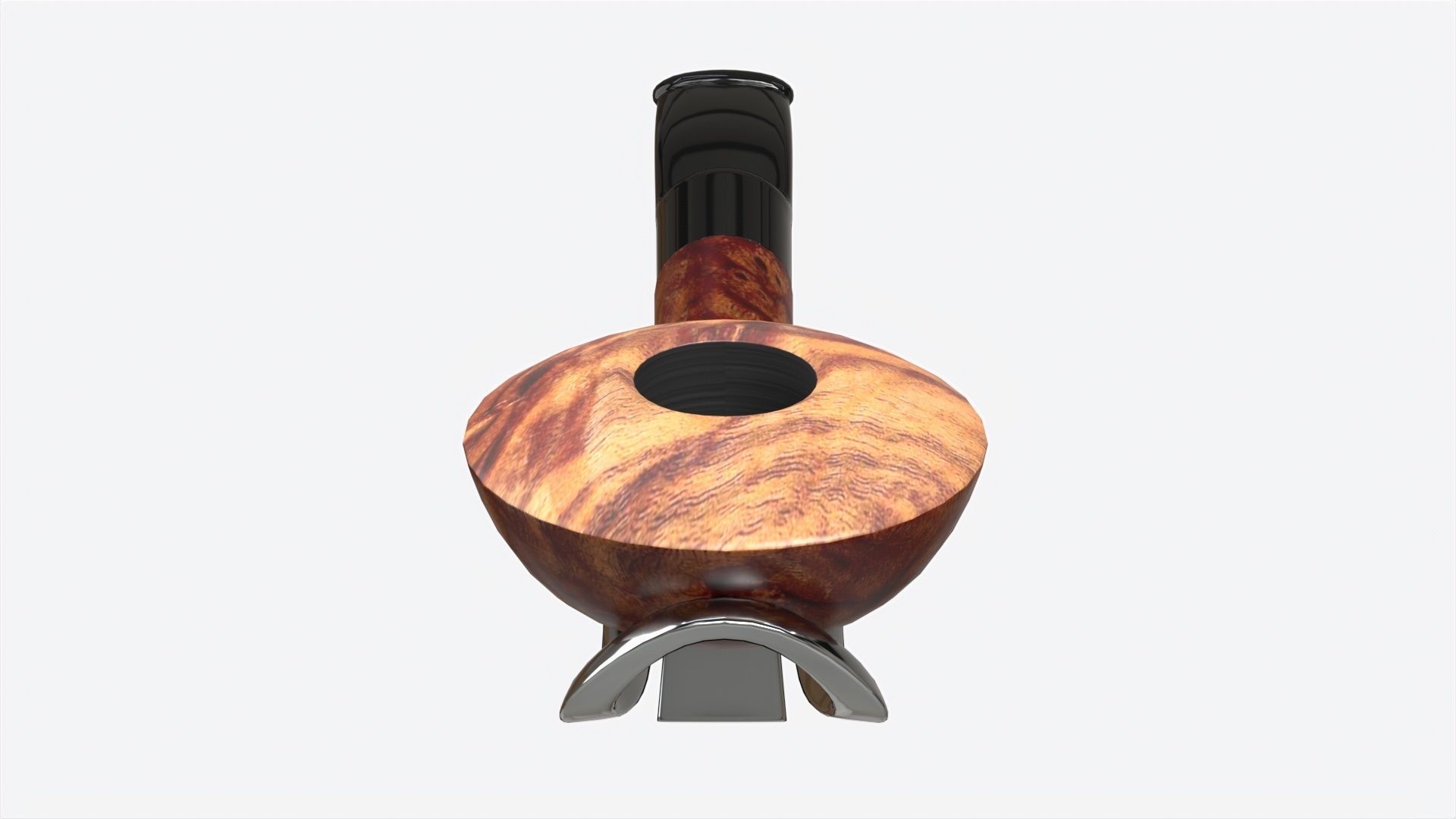 Smoking Pipe Half-bent Briar Wood 02 3D model_3