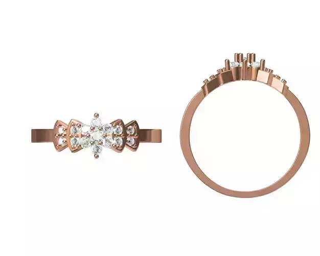 Wedding Engagement Women Ring STL JCD Details