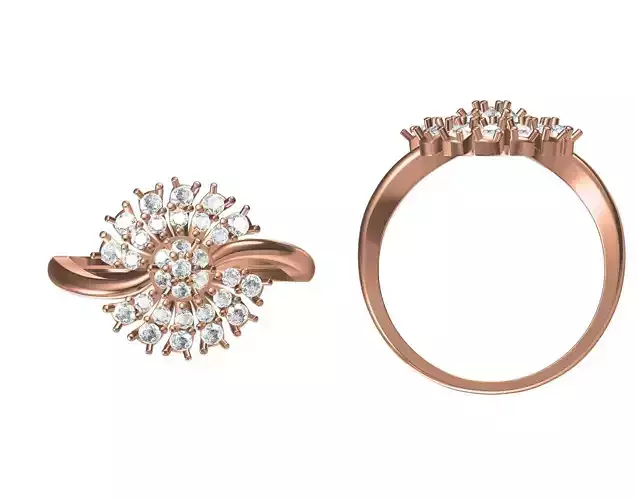 Wedding Engagement Women Ring STL JCD Details