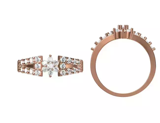 Wedding Engagement Women Ring STL JCD Details