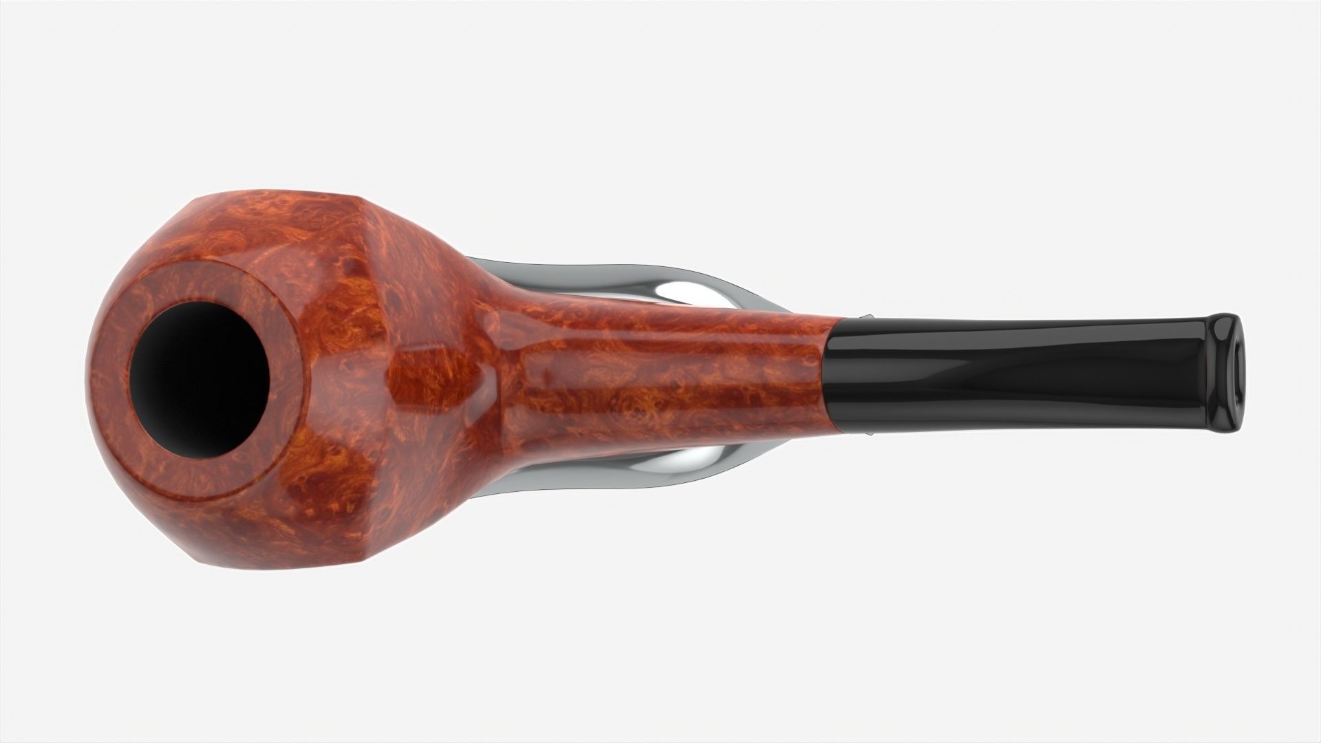 Smoking Pipe Half-bent Briar Wood 04 3D model_4