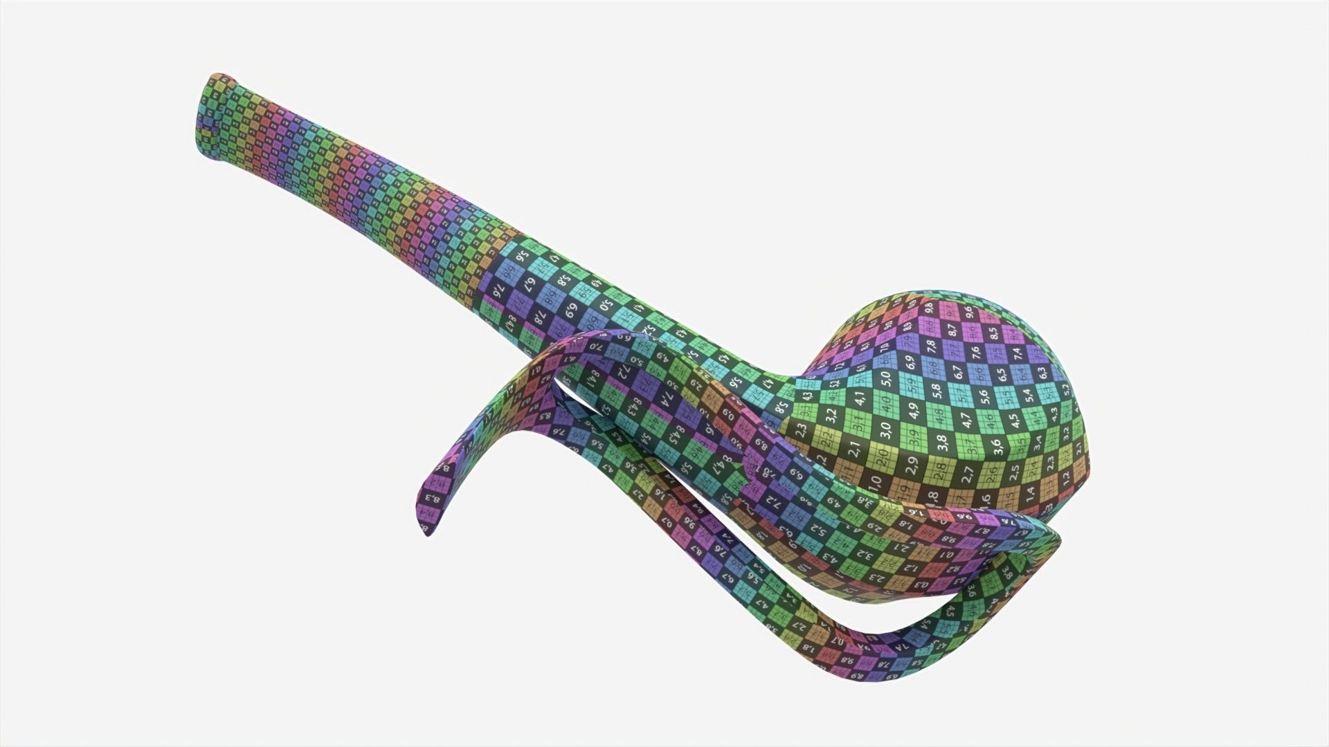 Smoking Pipe Half-bent Briar Wood 04 3D model_9