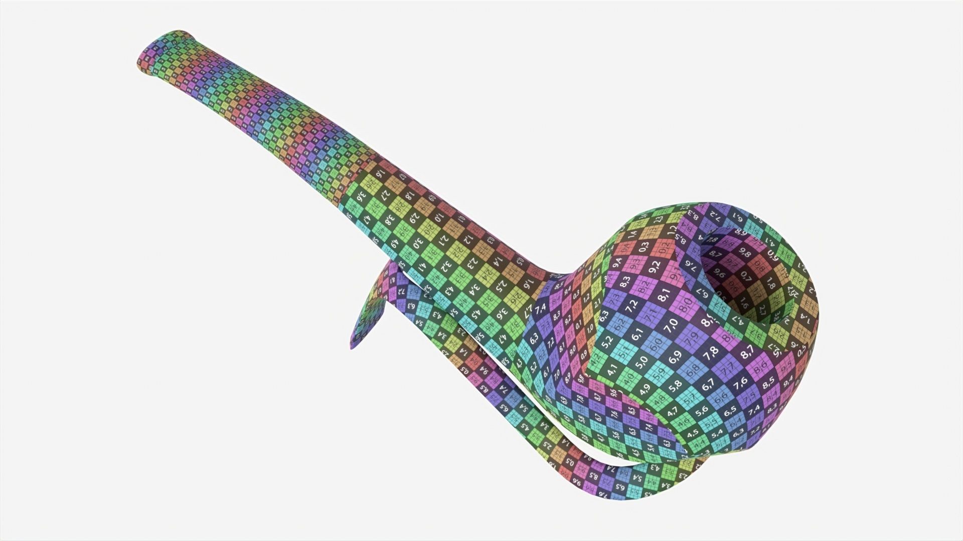 Smoking Pipe Half-bent Briar Wood 04 3D model_8