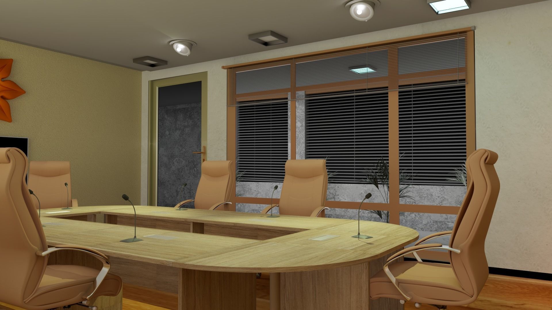 interior -office design 3D model_1