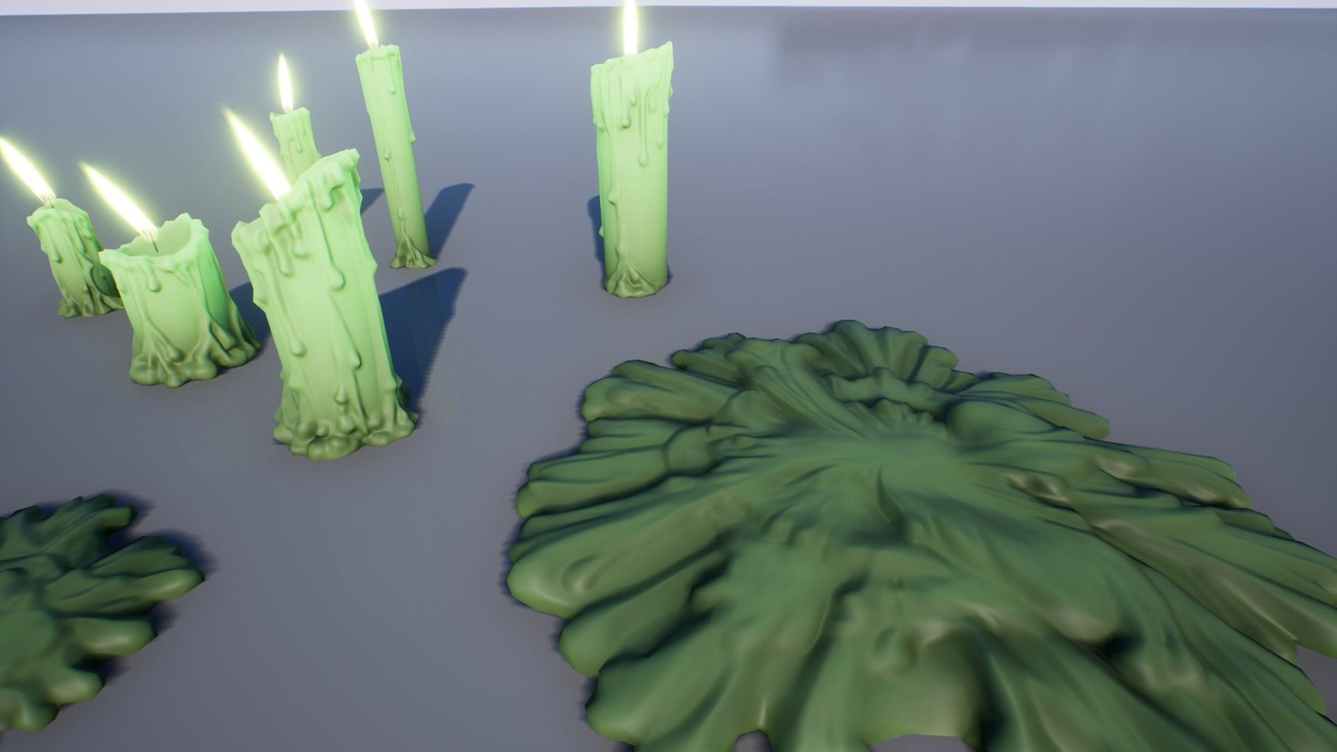 Candles Low-poly 3D model_7