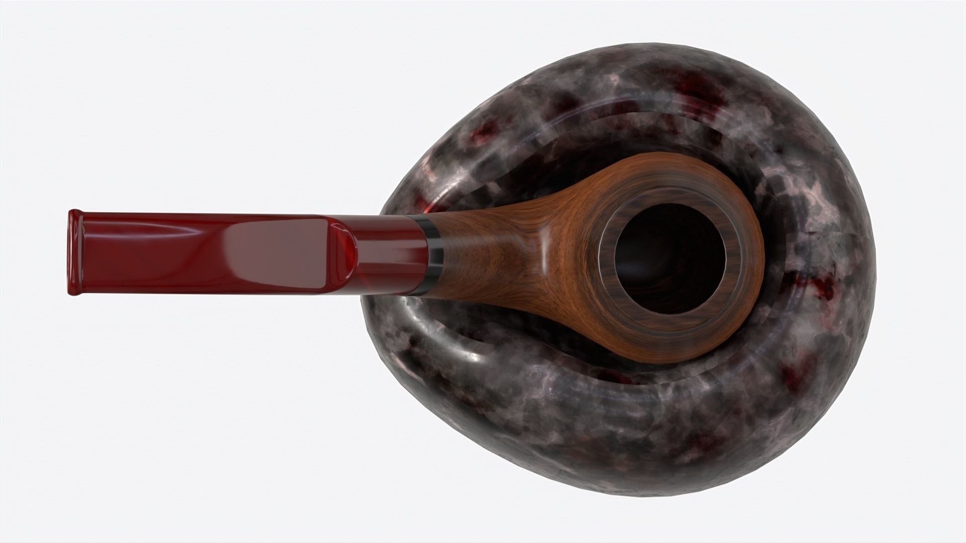Smoking Pipe Holder Single with Pipe 3D model_4