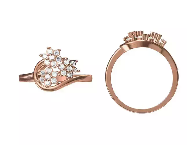 Wedding Engagement Women Ring STL JCD Details