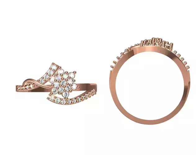 Wedding Engagement Women Ring STL JCD Details