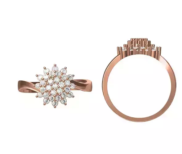 Wedding Engagement Women Ring STL JCD Details