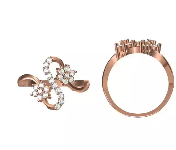 Wedding Engagement Women Ring STL JCD Details