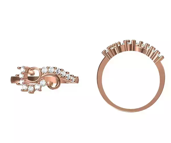 Wedding Engagement Women Ring STL JCD Details