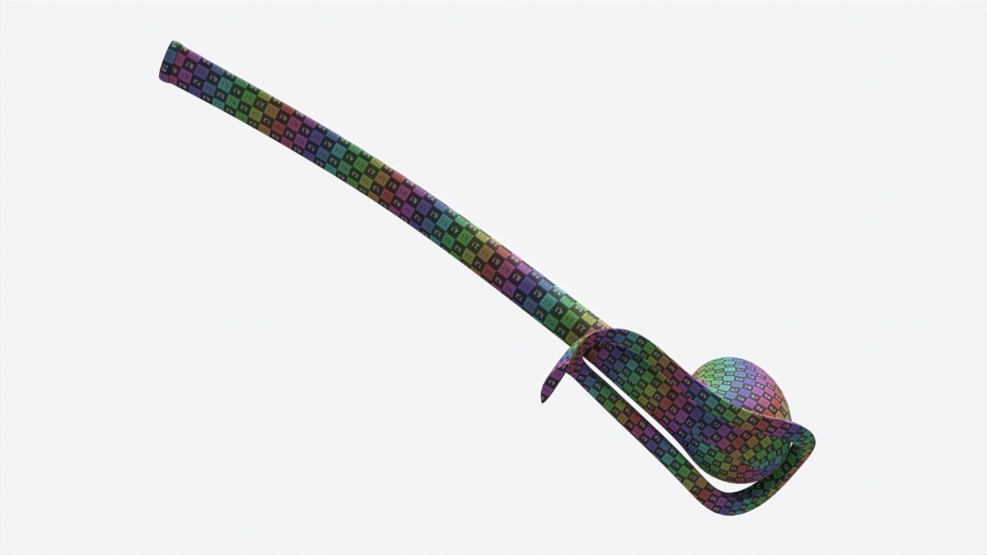 Smoking Pipe Long Briar Wood 01 3D model_8