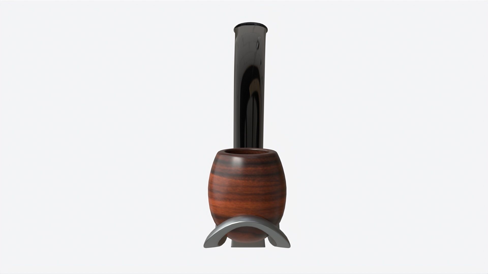 Smoking Pipe Long Briar Wood 01 3D model_4