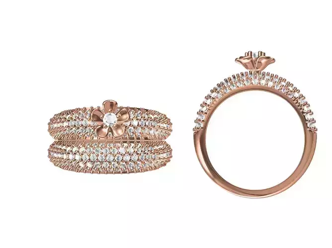 Wedding Engagement Women Ring STL JCD Details