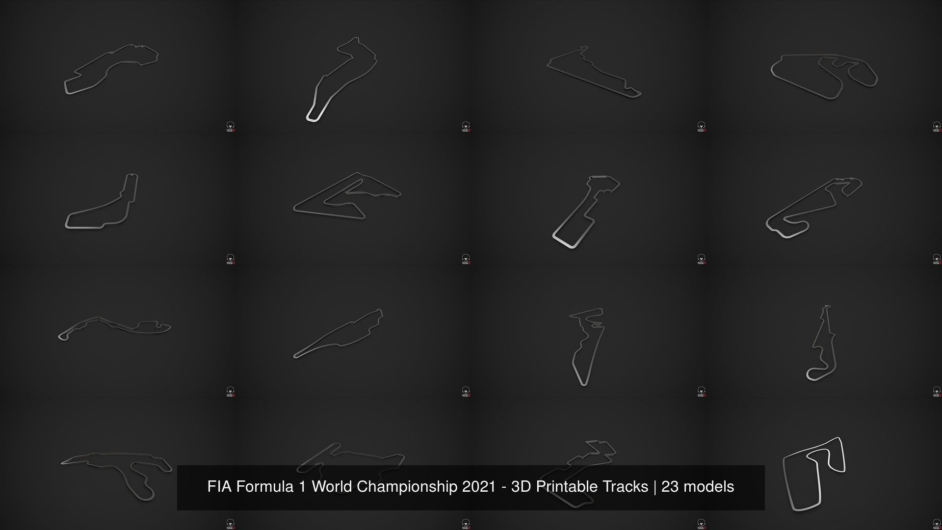 FIA Formula 1 World Championship 2021 - 3D Printable Tracks 3D Model Collection_25