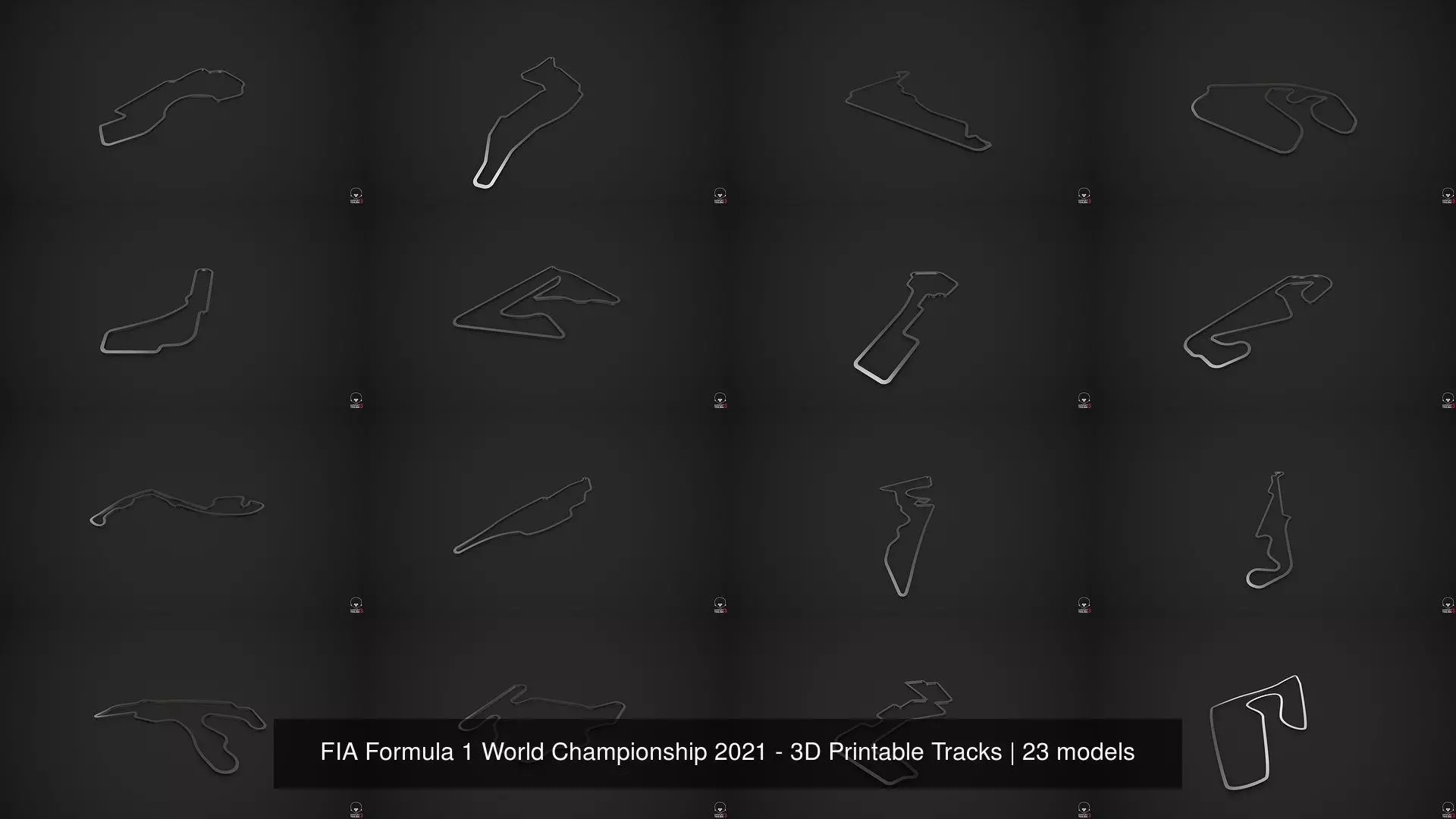 FIA Formula 1 World Championship 2021 - 3D Printable Tracks 3D Model Collection_24