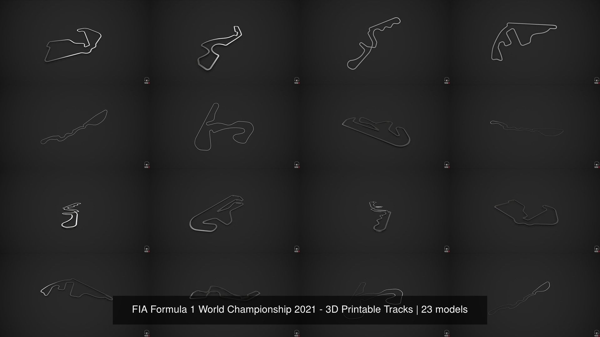 FIA Formula 1 World Championship 2021 - 3D Printable Tracks 3D Model Collection_27