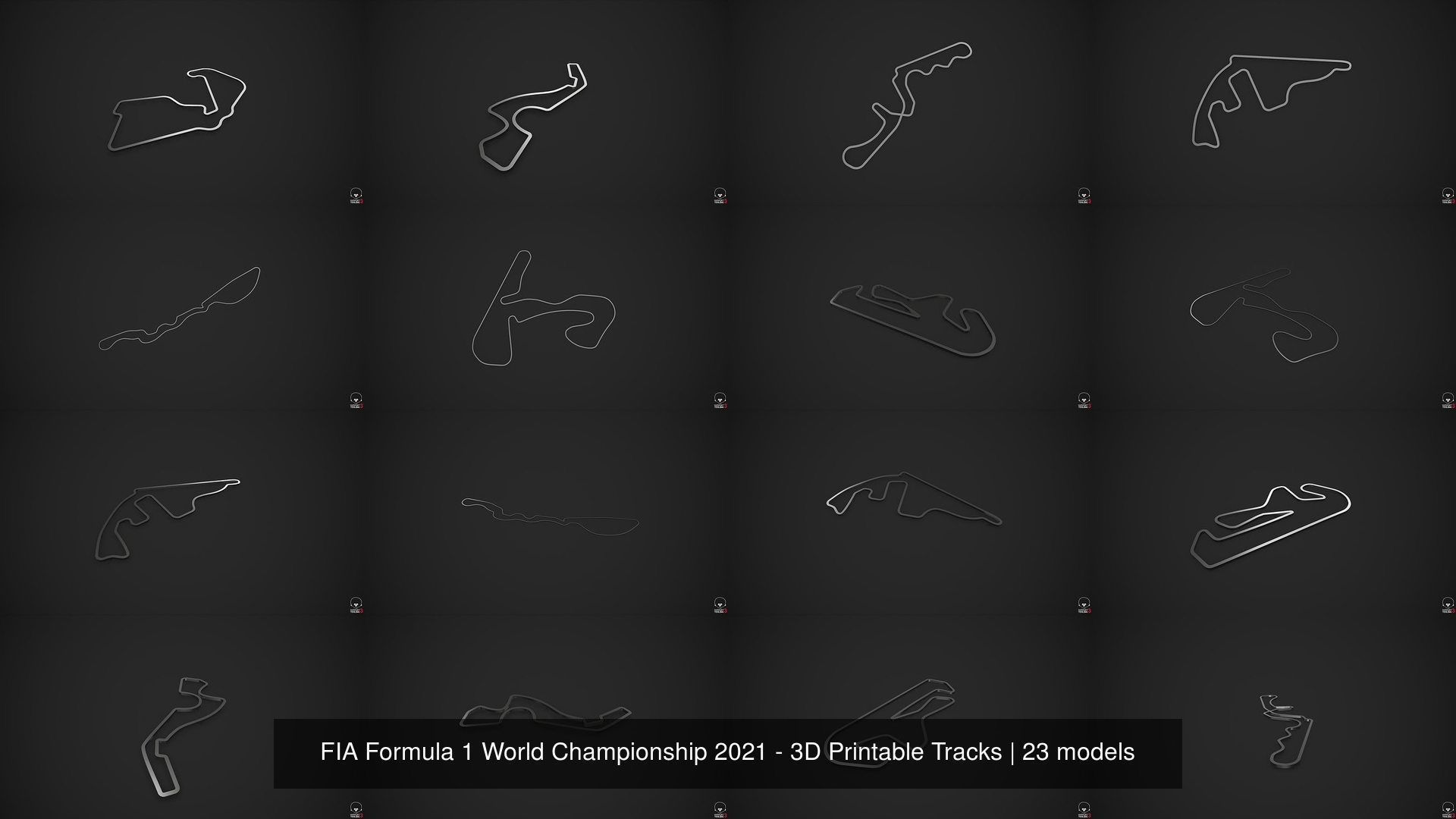 FIA Formula 1 World Championship 2021 - 3D Printable Tracks 3D Model Collection_26