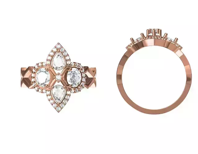 Wedding Engagement Women Ring STL JCD Details