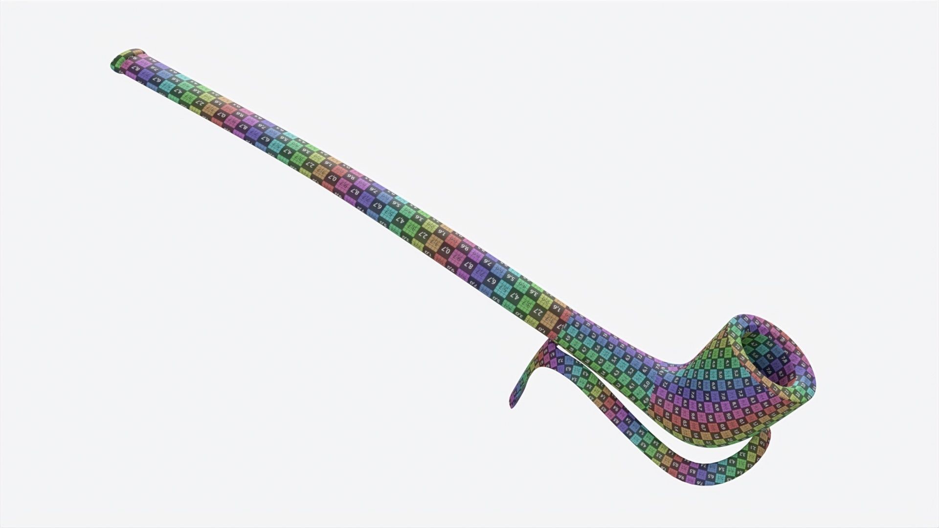 Smoking Pipe Long Briar Wood 02 3D model_8