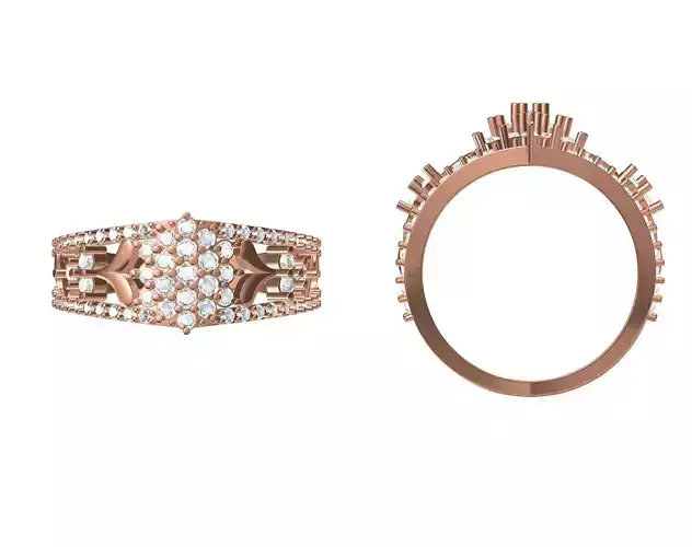 Wedding Engagement Women Ring STL JCD Details