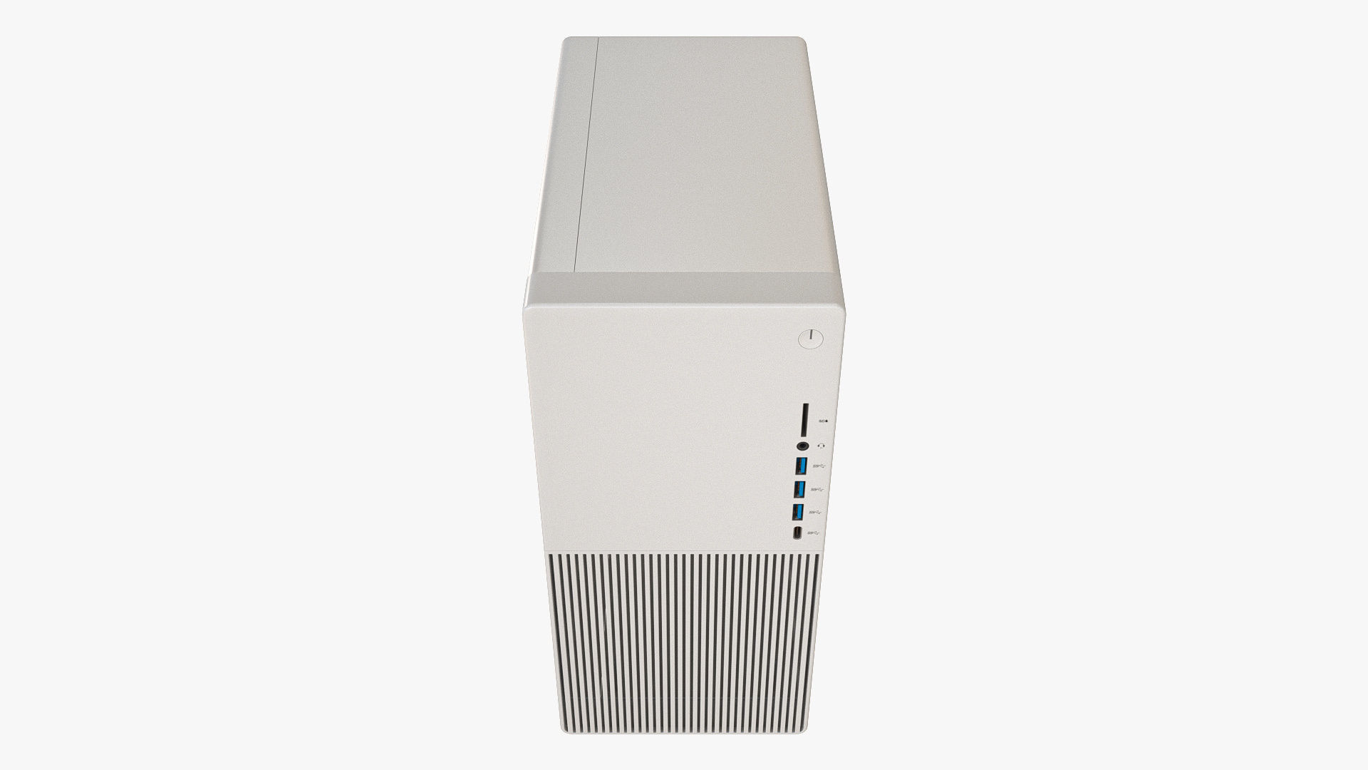 Desktop PC White 3D model_6