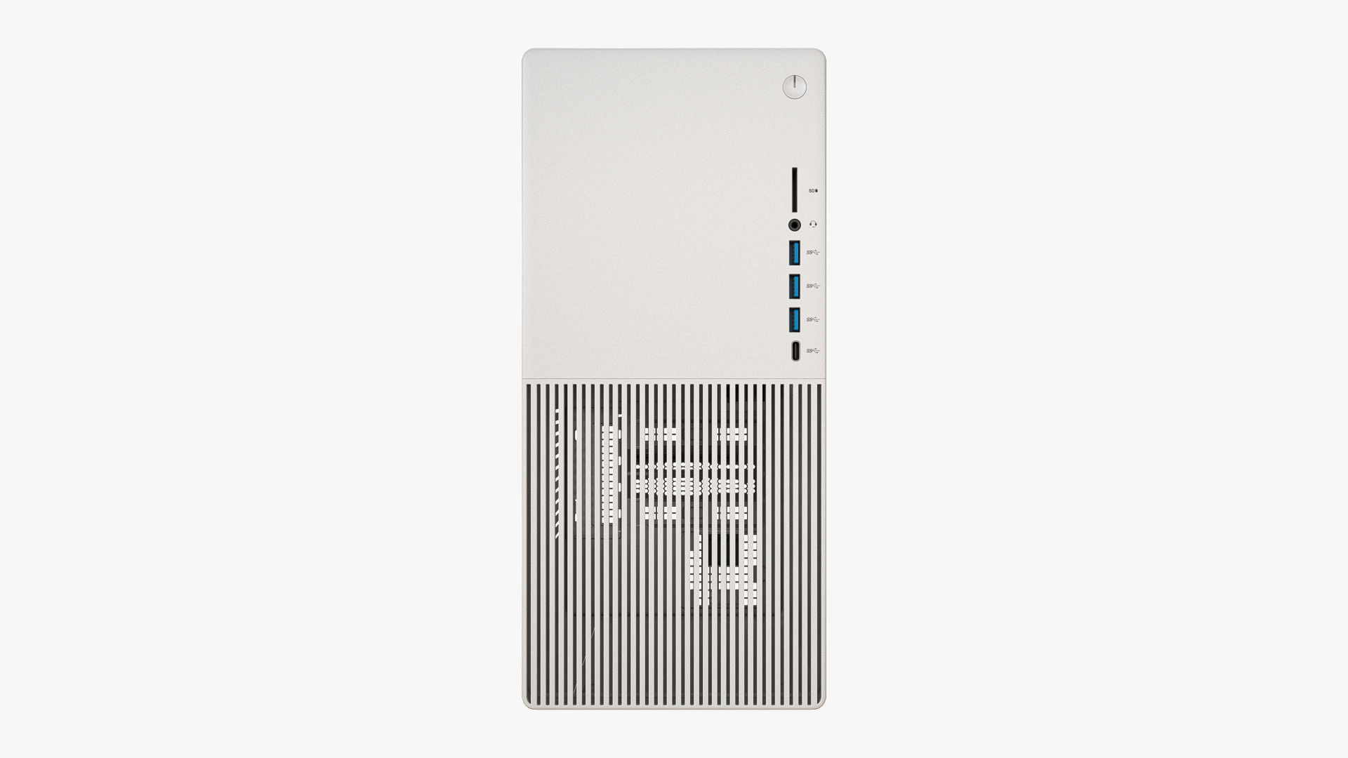 Desktop PC White 3D model_3