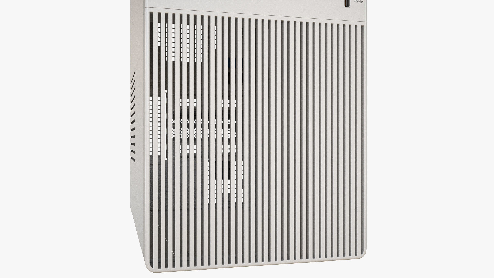 Desktop PC White 3D model_11