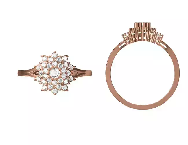 Wedding Engagement Women Ring STL JCD Details