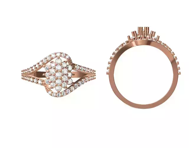 Wedding Engagement Women Ring STL JCD Details