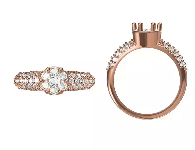 Wedding Engagement Women Ring STL JCD Details