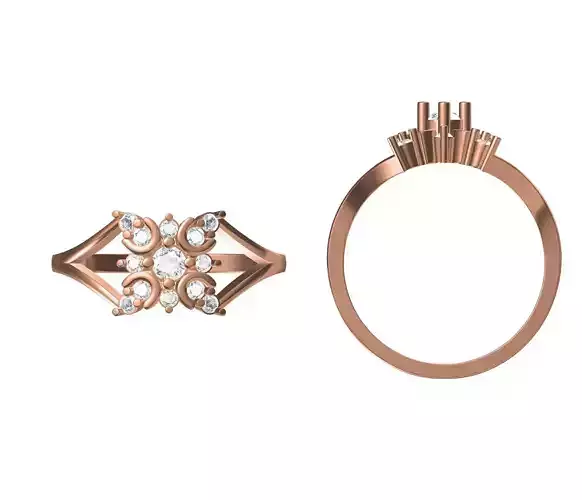 Wedding Engagement Women Ring STL JCD Details