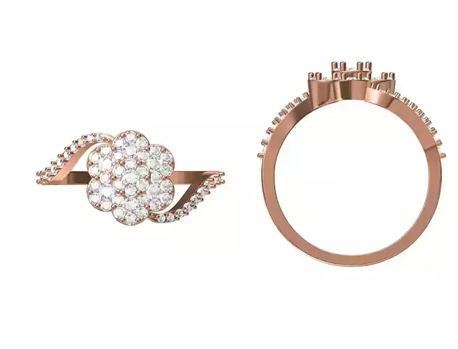 Wedding Engagement Women Ring STL JCD Details