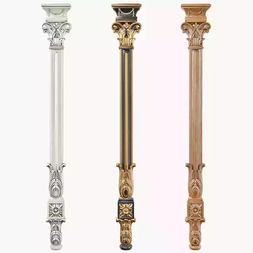 Classic pilaster 08 3D model