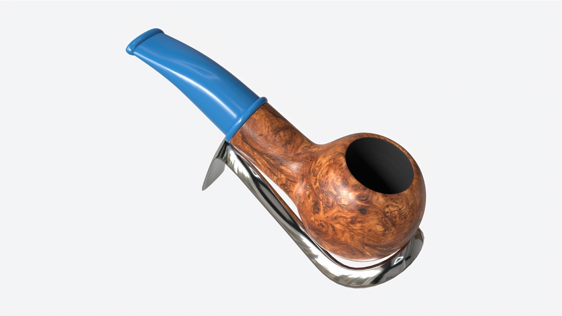 Smoking Pipe Small Briar Wood 01 3D model_1