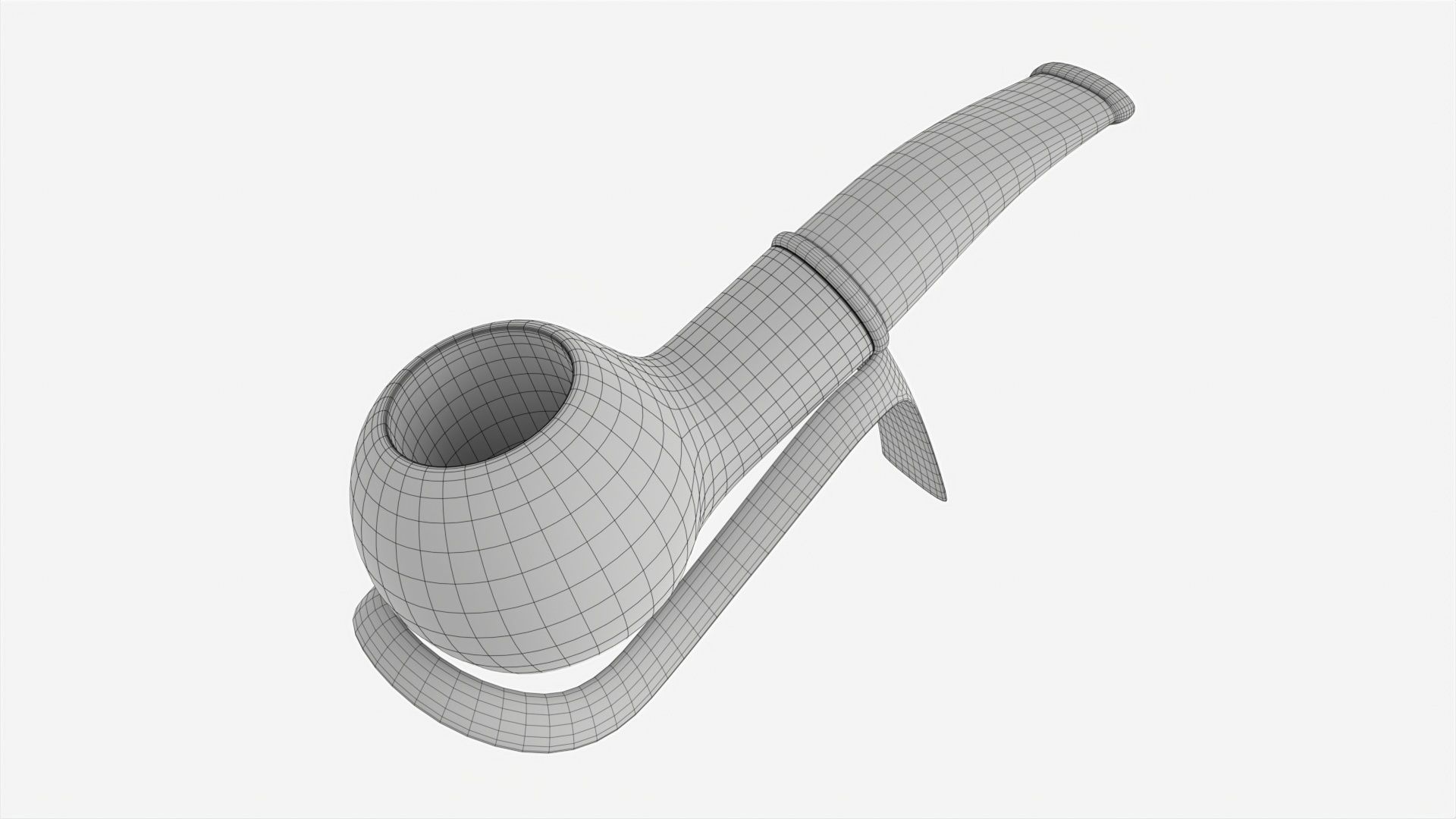 Smoking Pipe Small Briar Wood 01 3D model_6