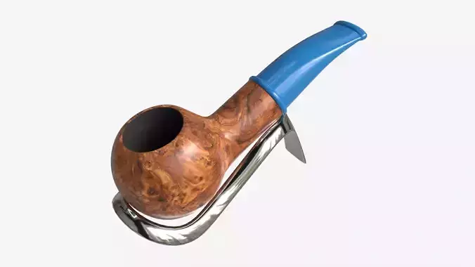 Smoking Pipe Small Briar Wood 01 3D model