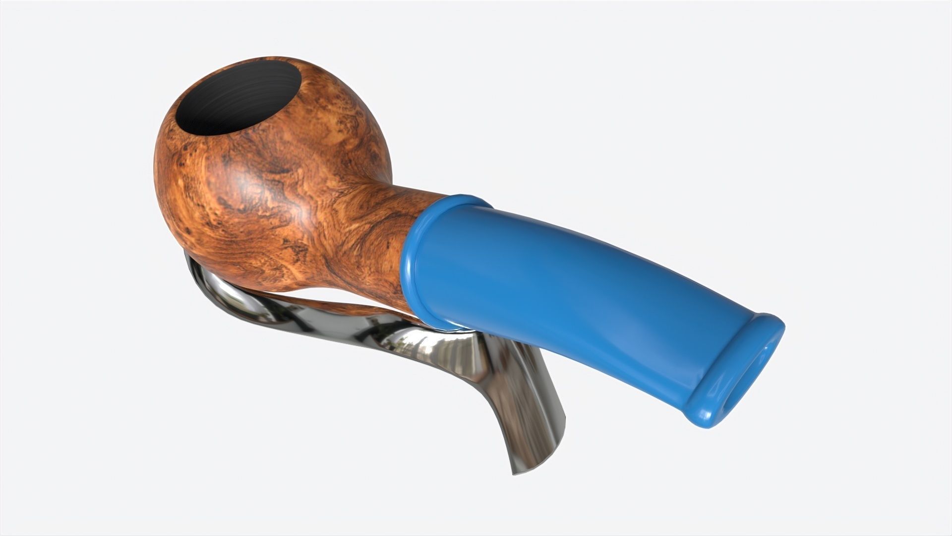 Smoking Pipe Small Briar Wood 01 3D model_2