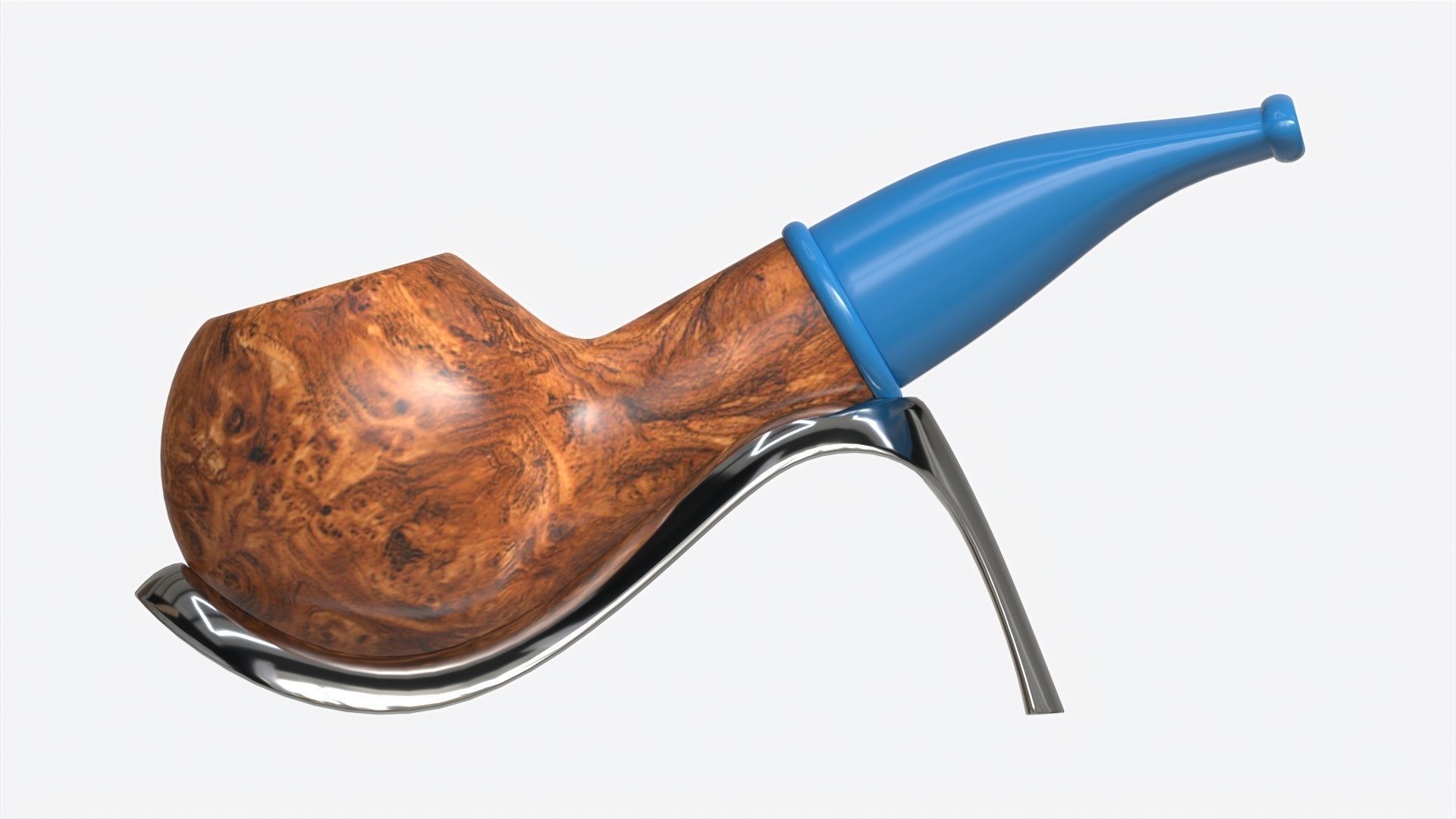 Smoking Pipe Small Briar Wood 01 3D model_4