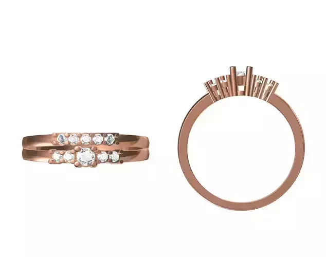 Wedding Engagement Women Ring STL JCD Details