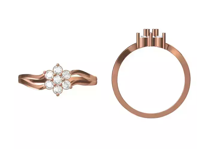 Wedding Engagement Women Ring STL JCD Details