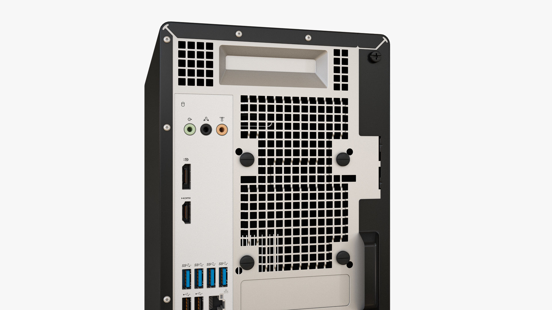 Desktop PC with Optical Drive Black 3D model_14