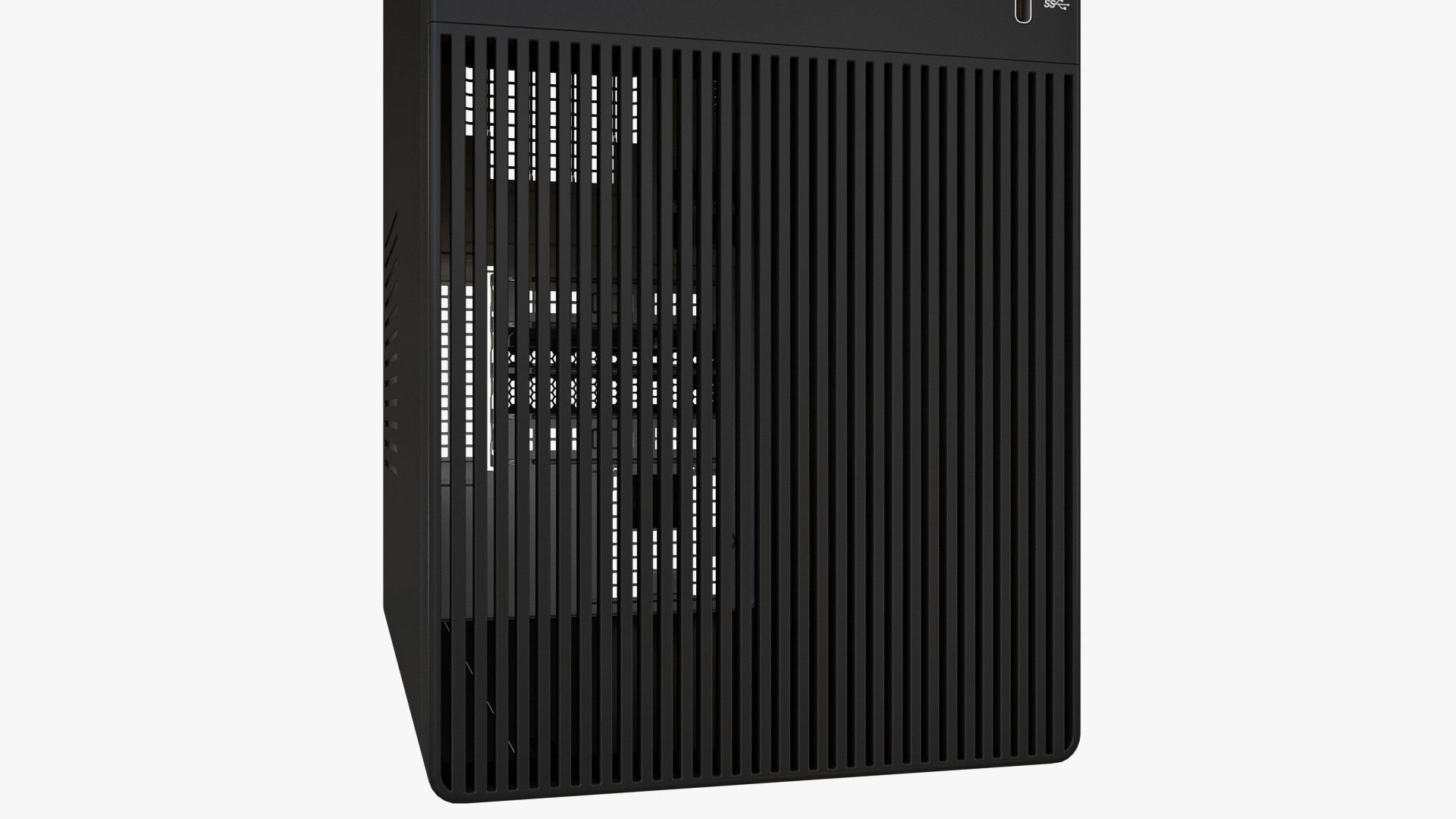 Desktop PC with Optical Drive Black 3D model_13