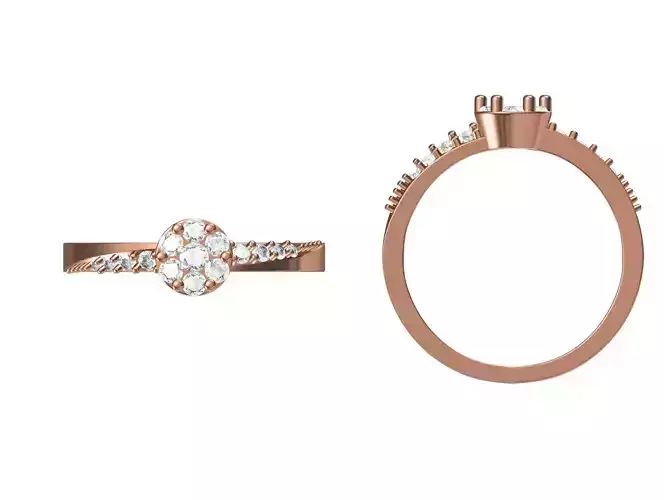 Wedding Engagement Women Ring STL JCD Details