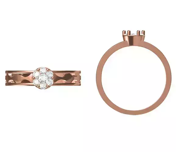 Wedding Engagement Women Ring STL JCD Details