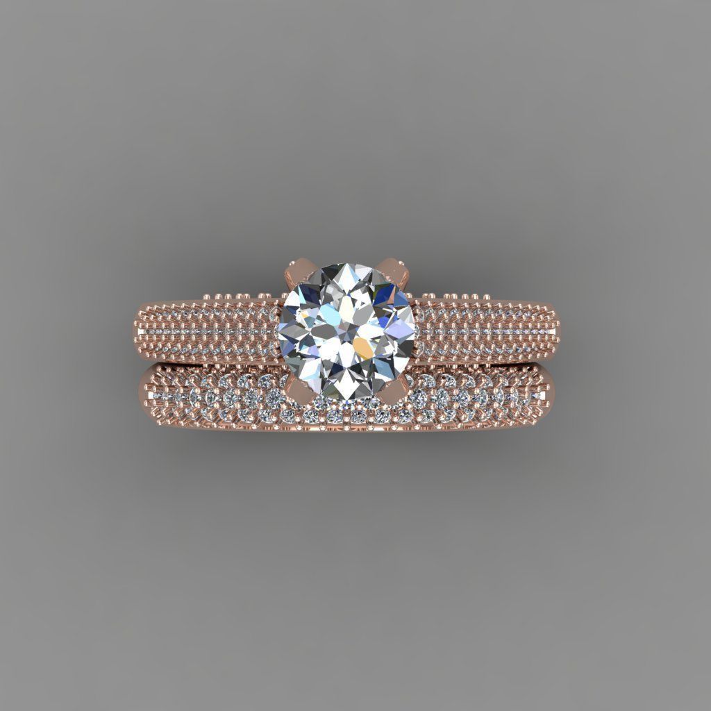 Gorgeous Diamond Ring 3D Print Model 3D print model_1