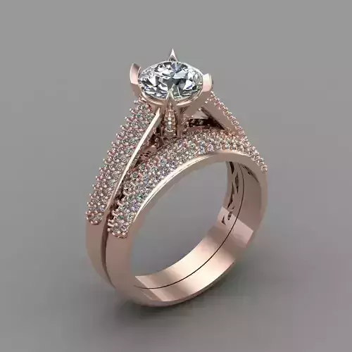 Gorgeous Diamond Ring 3D Print Model