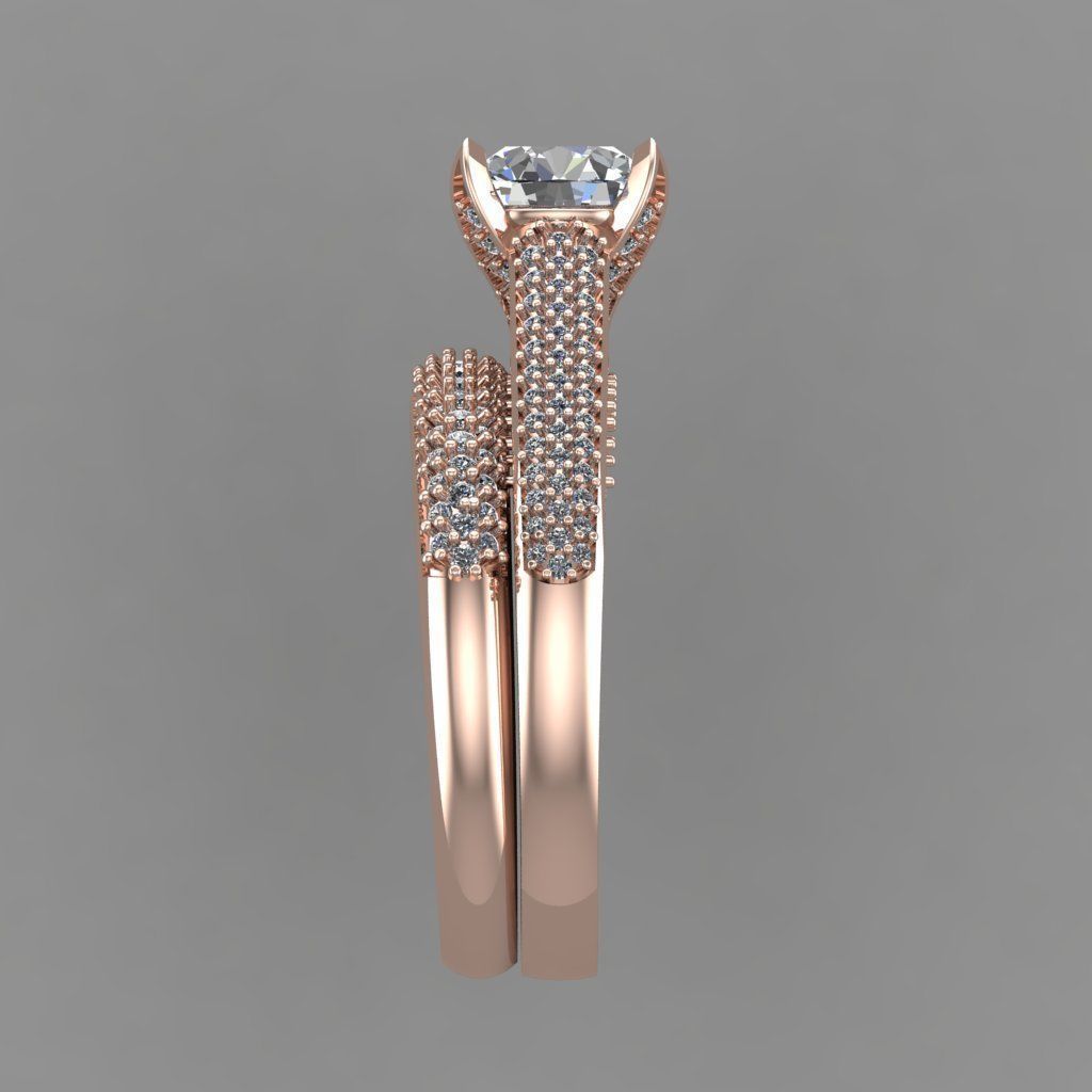 Gorgeous Diamond Ring 3D Print Model 3D print model_4