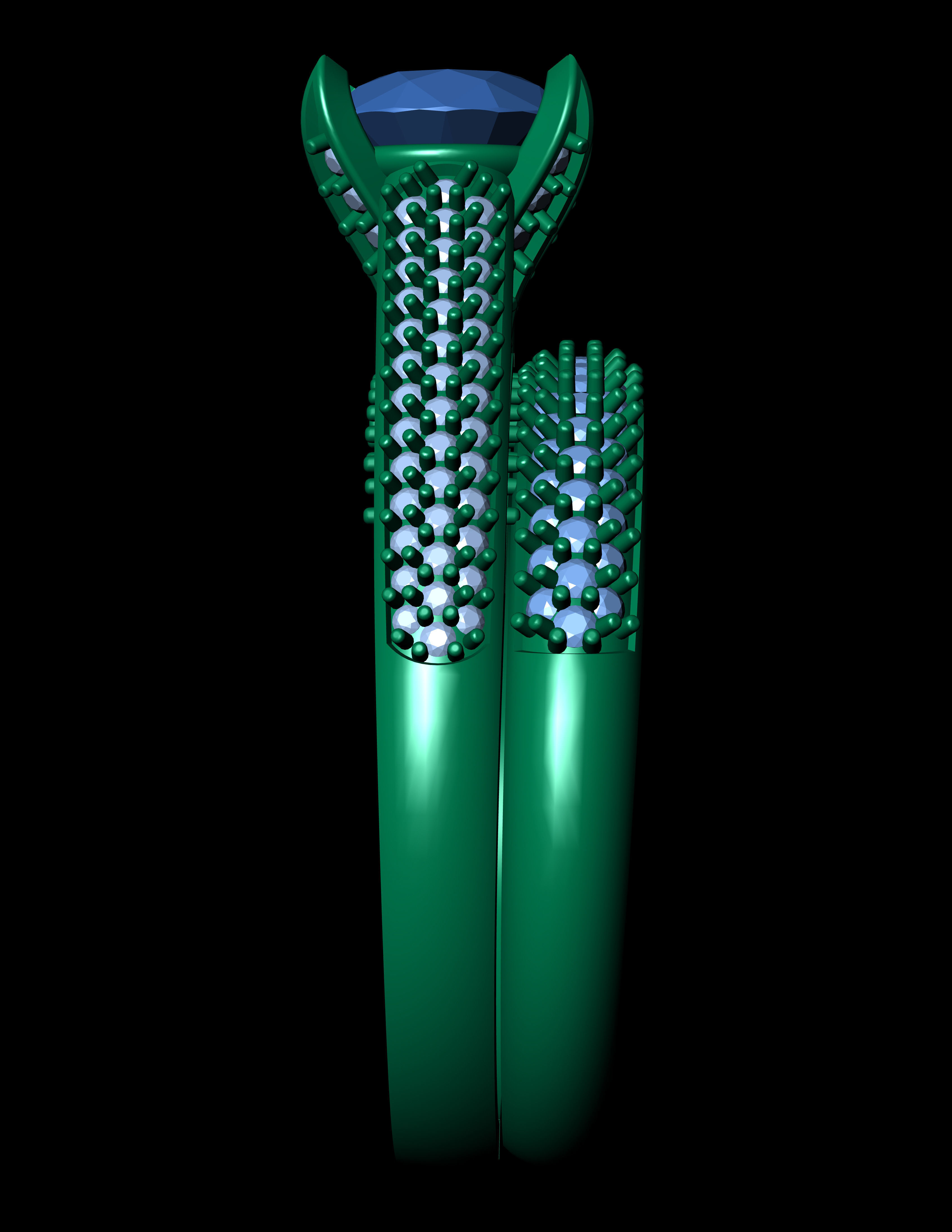 Gorgeous Diamond Ring 3D Print Model 3D print model_8